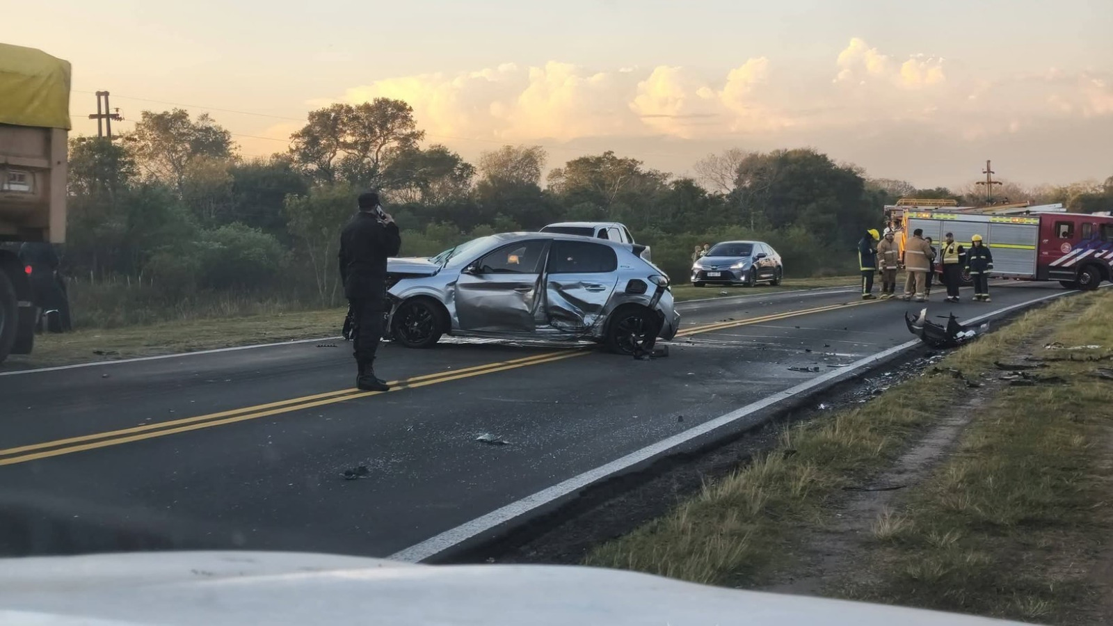 CHOQUE MÚLTIPLE SOBRE LA RN12 CERCA DE EMPEDRADO