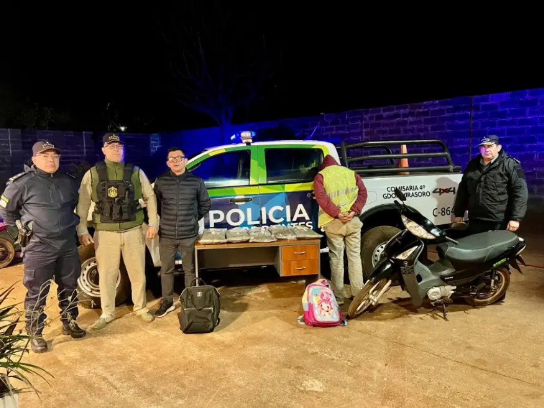 UN DETENIDO POR TRANSPORTE DE MARIHUANA EN VIRASORO