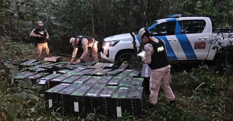 SECUESTRAN UN IMPORTANTE CARGAMENTO DE CIGARRILLOS EN SANTO TOMÉ