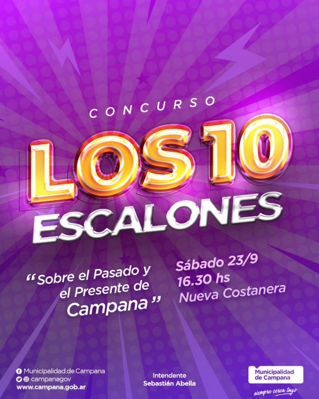 Los 10 escalones: este sábado habrá un gran juego de entretenimiento sobre la ciudad