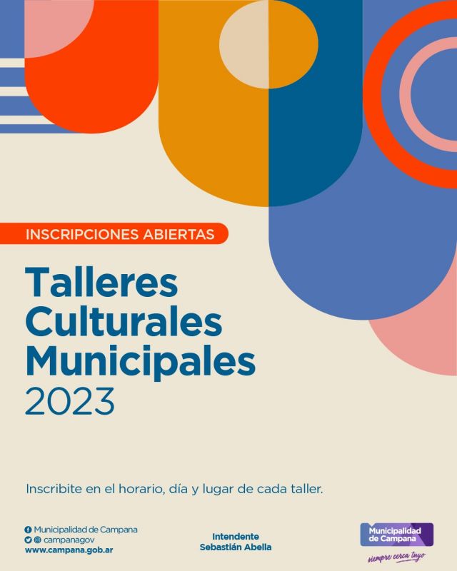 Lanzan la inscripción a los Talleres Municipales Culturales 2023