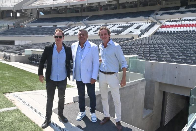 Los presidentes de River y de AFA compartieron el recorrido donde los campeones del mundo jugarán en el Monumental