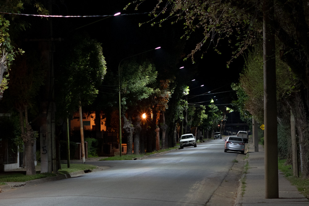 El Municipio completó la iluminación LED en el barrio Dálmine Viejo