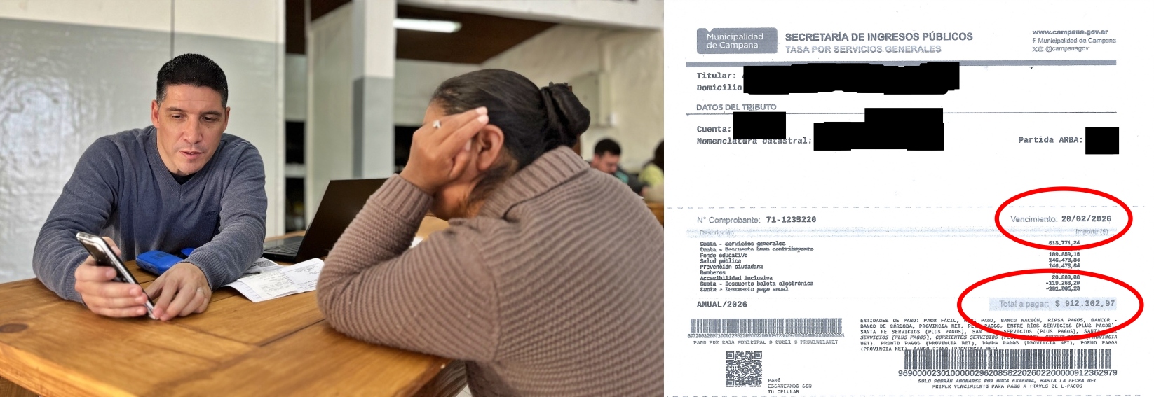 Aumento en las tasas municipales: “vecinos han recibido boletas de casi un millón de pesos”