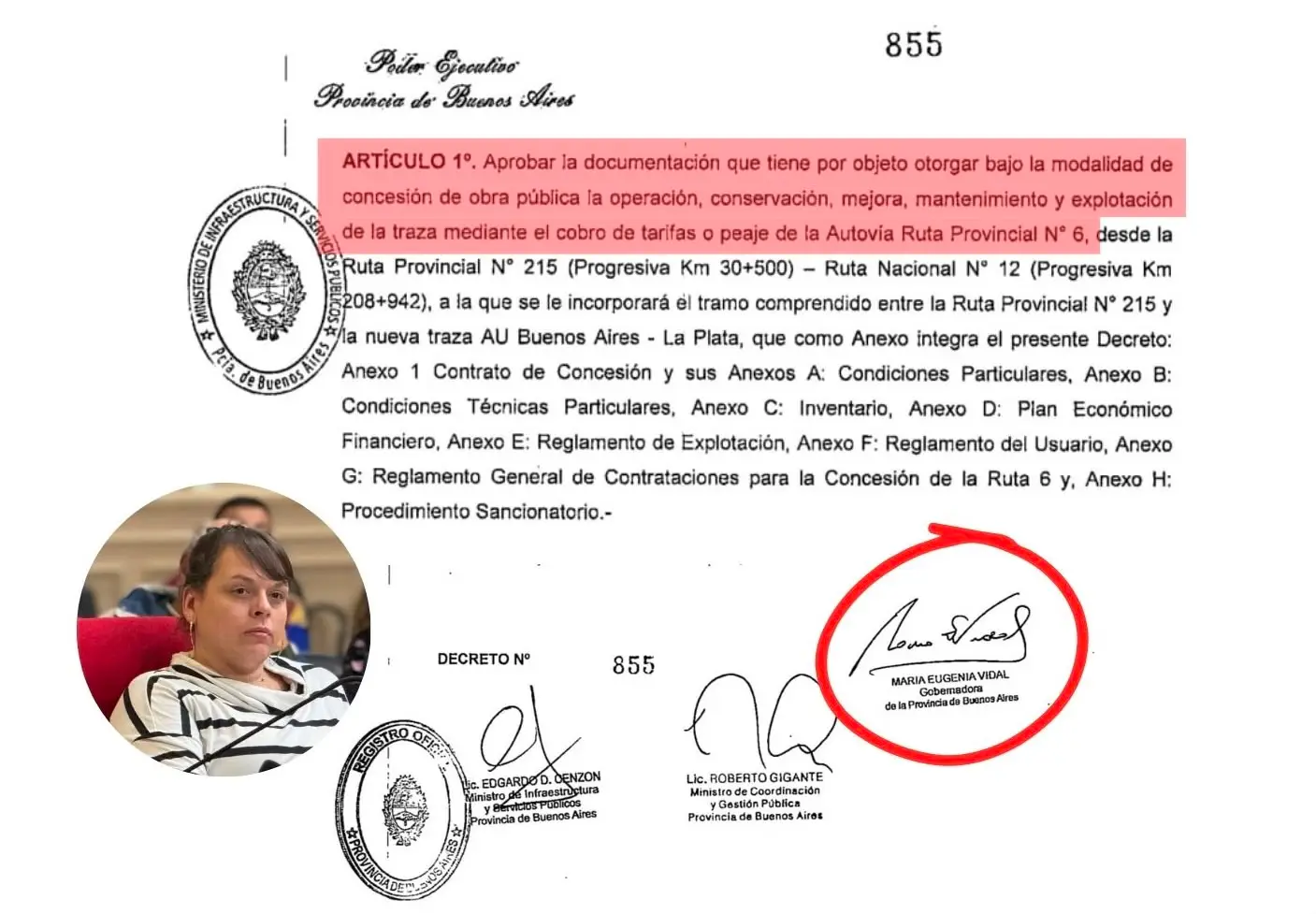 Di Fino: "Abella y sus medios ocultan que la concesión de la Ruta 6 la hizo el junto a Vidal en 2016"