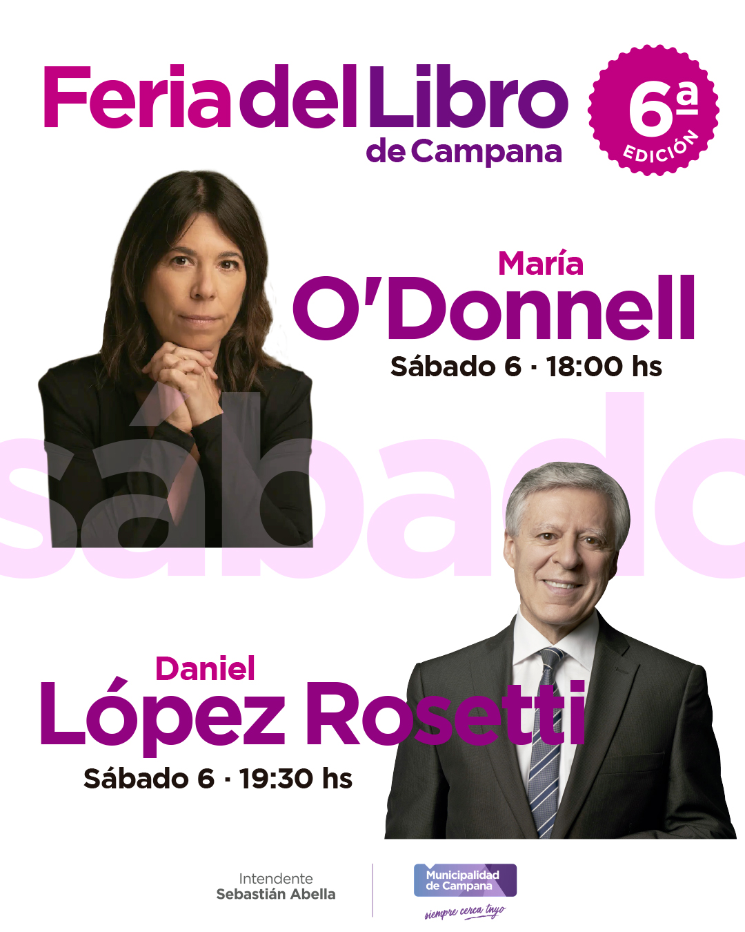María O´Donnell será protagonista de la 6ª edición de la Feria del Libro de Campana
