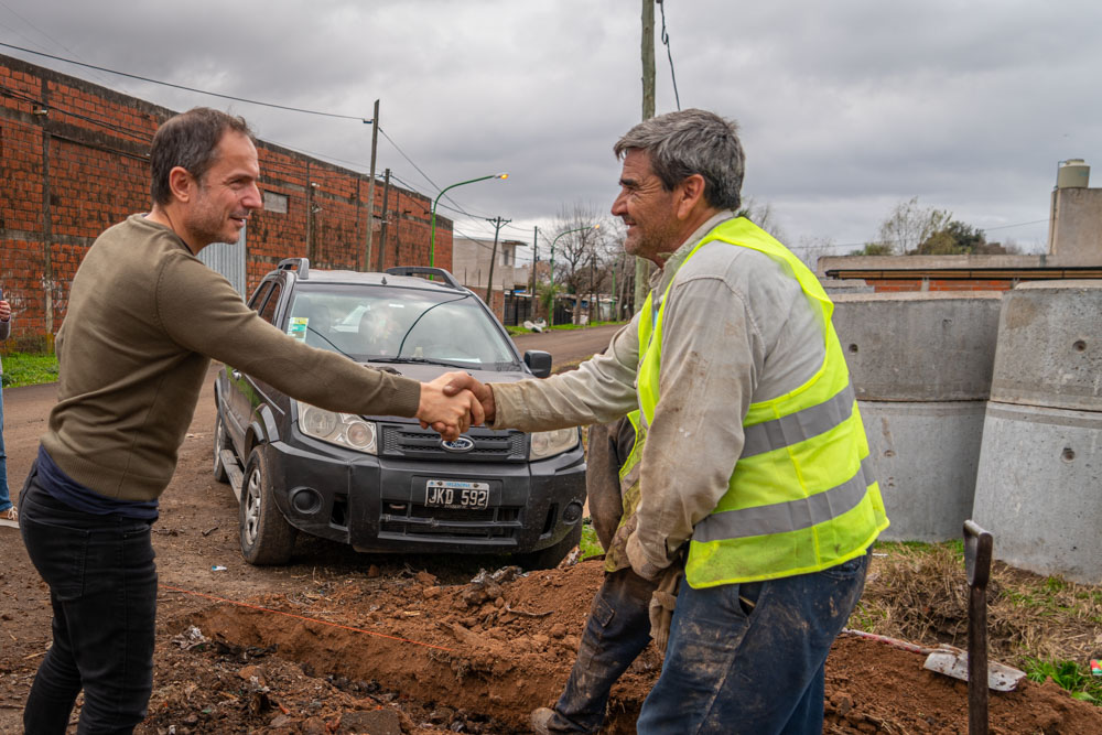 El Intendente supervisó el inicio de una nueva etapa de ampliación de la red cloacal en Las Campanas