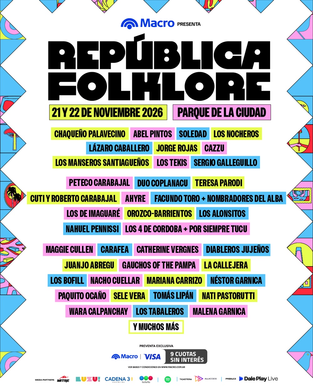 REPÚBLICA FOLKLORE EL PRIMER GRAN FESTIVAL DE FOLKLORE EN LA CIUDAD DE BUENOS AIRES ANUNCIA SU GRILLA ARTÍSTICA
