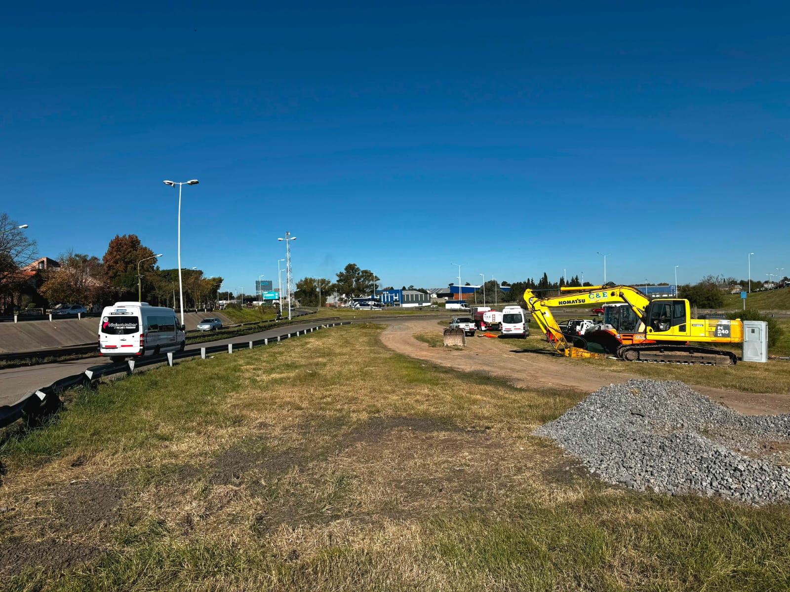 Comenzó la reconstrucción de la otra bajada de ruta 6 a Ruta 9