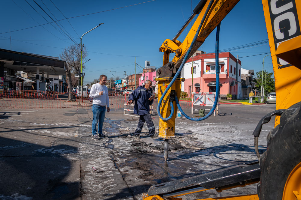 El Municipio avanza con el plan de bacheo de hormigón para mejorar la circulación