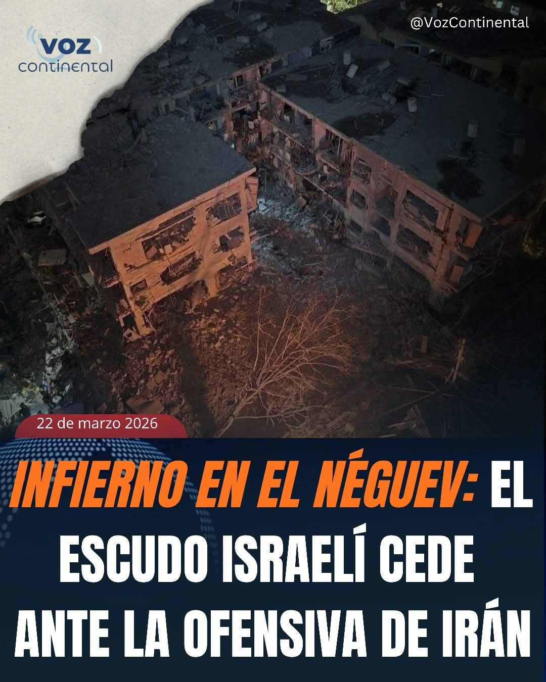 ISRAEL | MISILES IRANÍES IMPACTAN EL NÉGUEV