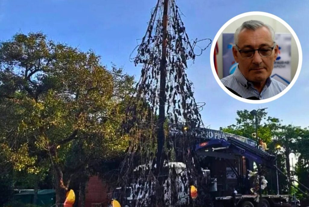 Incendio del árbol de navidad en Capioví: “Fue una desgracia con suerte”, aseguró el intendente