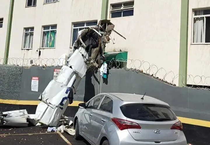Tragedia aérea en Brasil: una avioneta se estrelló contra un edificio y dejó víctimas fatales