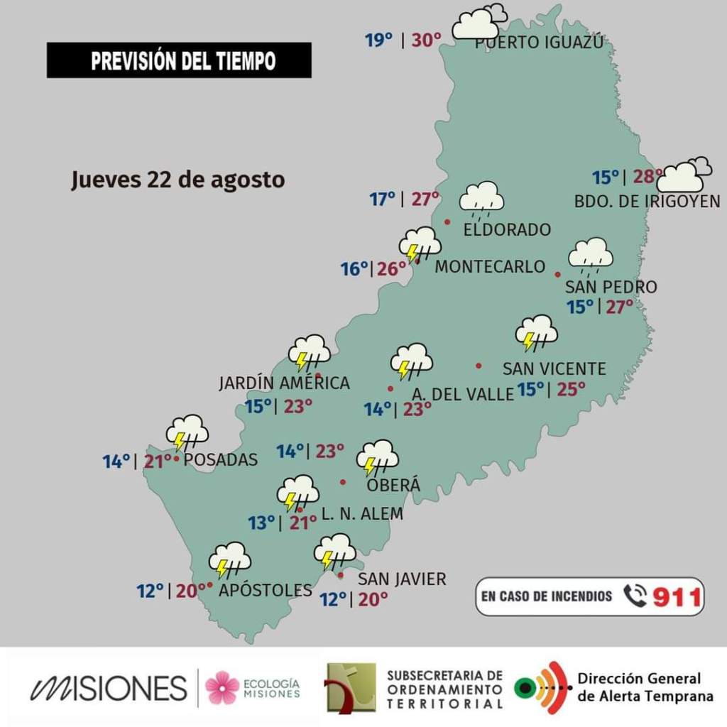 PREVISIÓN DEL TIEMPO EN MISIONES