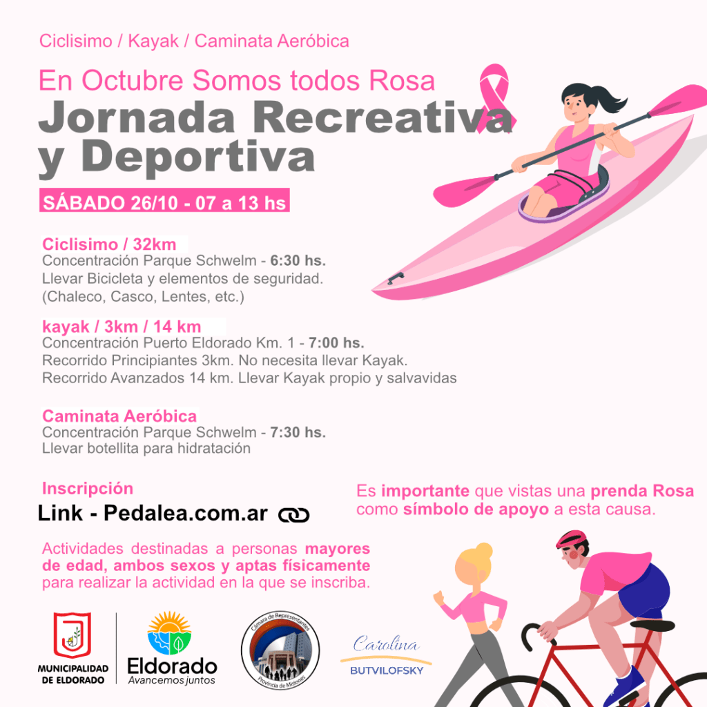 Eldorado: Octubre Rosa Jornada Recreativa y Deportiva