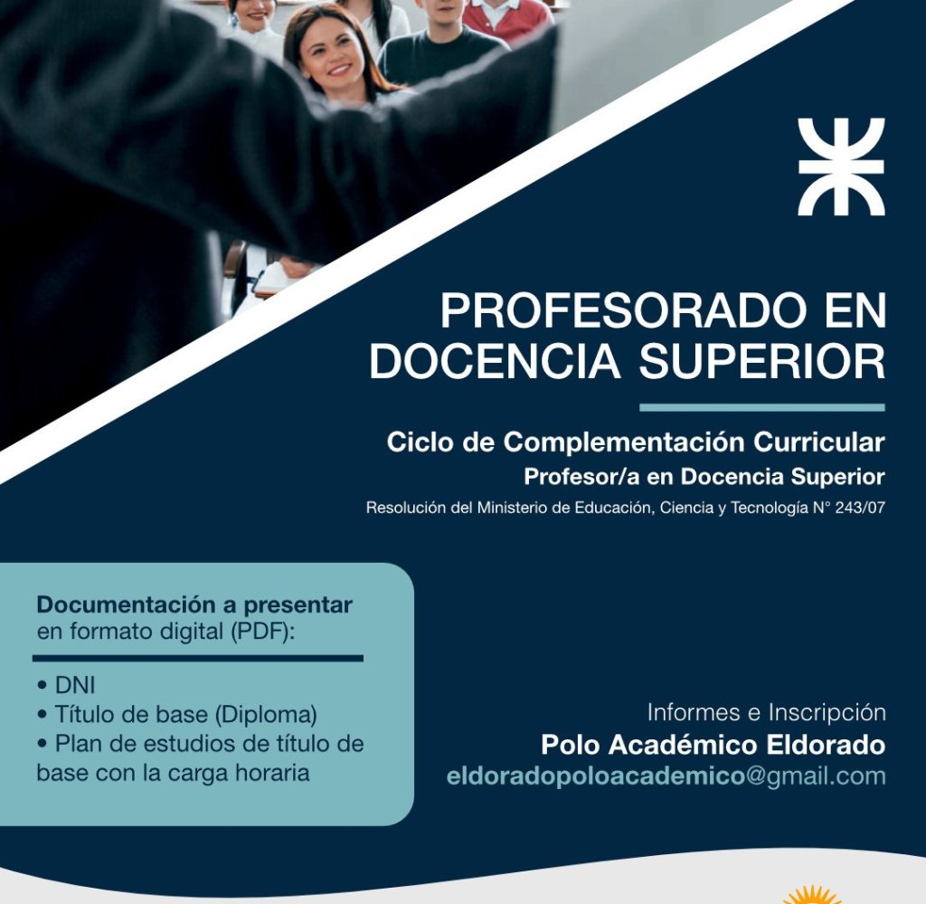 Nueva oportunidad académica en Eldorado