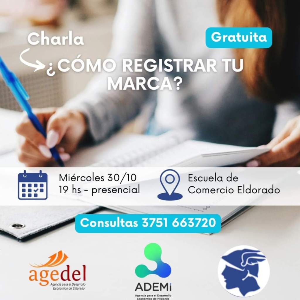 Eldorado: AGEDEL invita al taller "Cómo Registrar tu Marca"