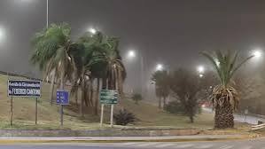 Viento sur y abrupto descenso de la temperatura en San Juan
