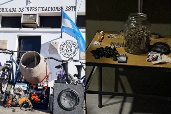Operativo en Caucete: secuestraron droga, objetos robados y detuvieron a dos hombres