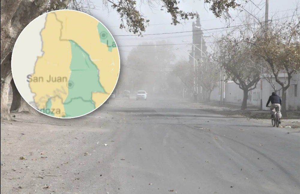 Rige alerta amarilla por viento Zonda: la temperatura alcanzará casi los 35°
