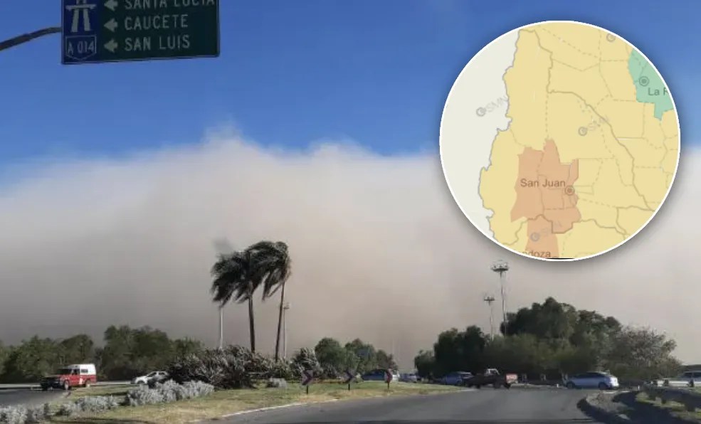 Alerta naranja: se espera un fortísimo viento Zonda para este jueves en San Juan