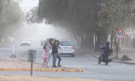 Dos días de viento sur intenso y abrupto descenso de temperatura en San Juan