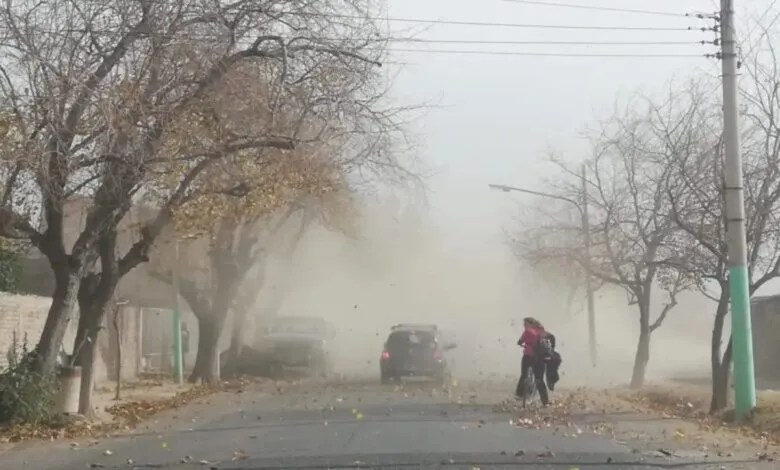 Viernes caluroso y con viento Zonda, pero a la noche cambia por un sur fortísimo