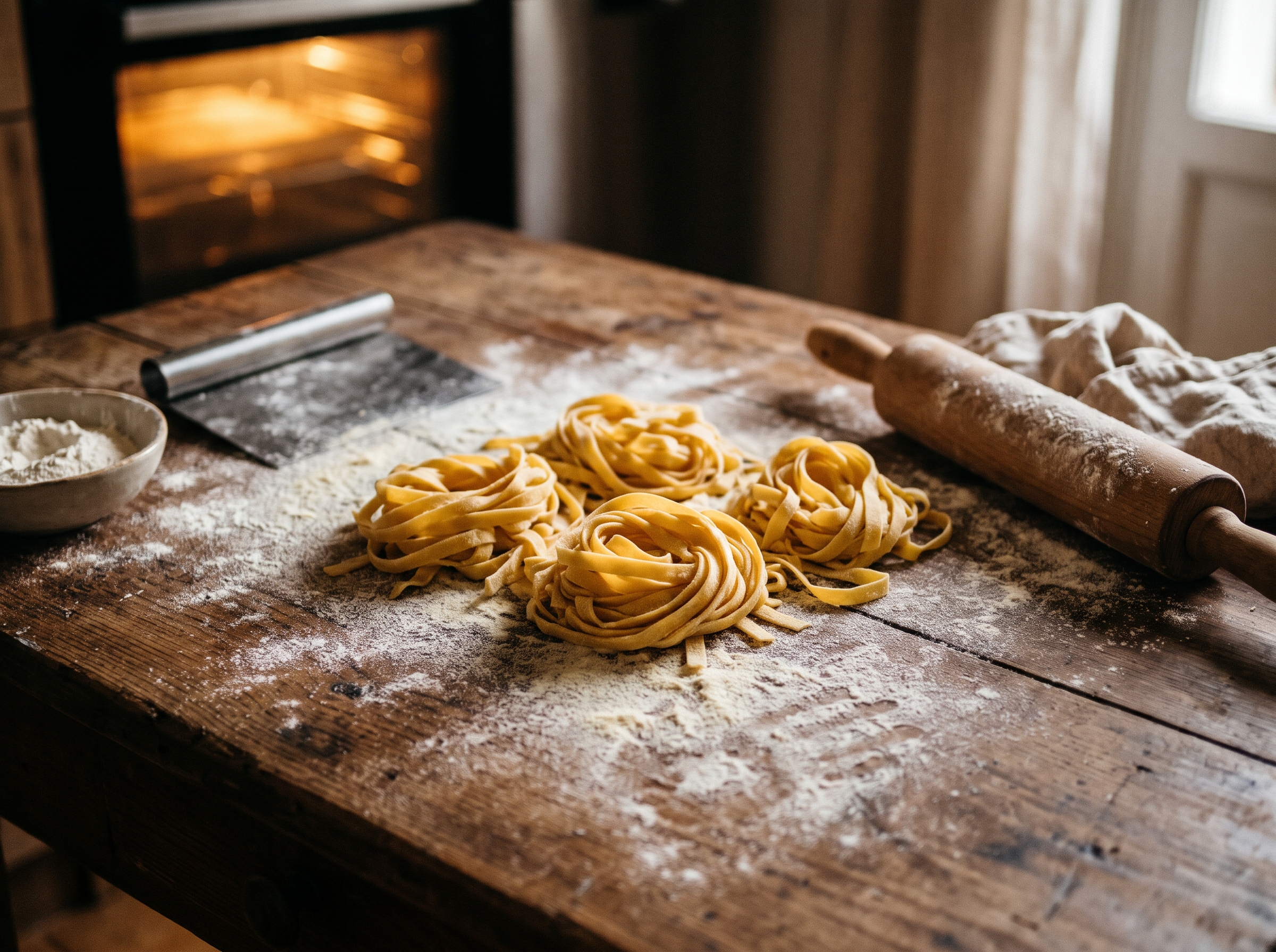 Fideos caseros de domingo: El ritual que amasa la paciencia y une a la familia