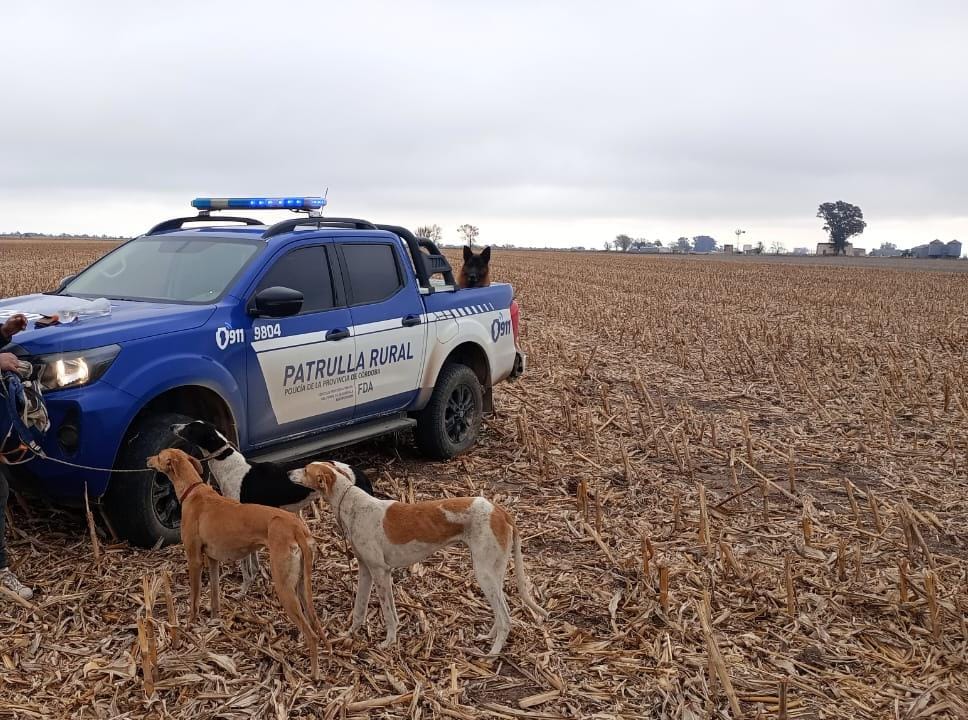 INTERVENCIÓN POLICIAL ANTE CAZA ILEGAL CON JAURÍA EN ZONA RURAL