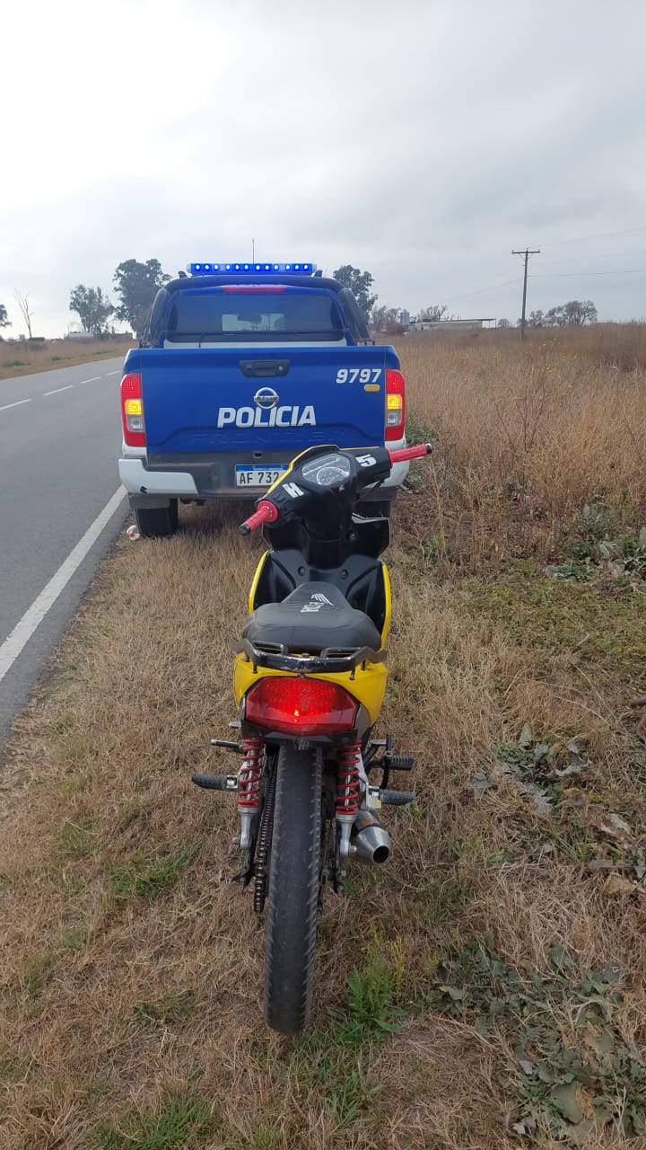 MOTOCICLETA CON PEDIDO DE SECUESTRO